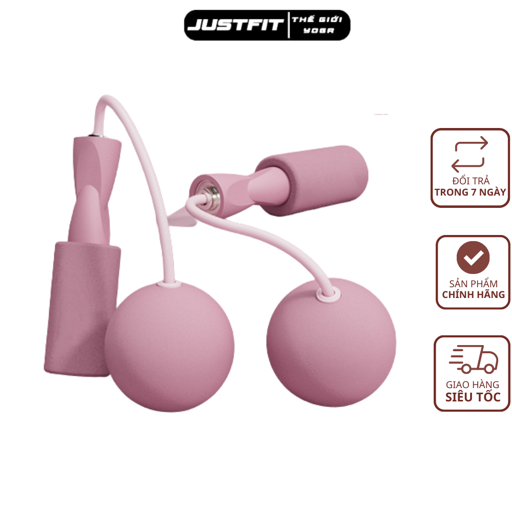 Dây nhảy không dây bóng to JUSTFIT hỗ trợ tập gym, nhảy dây, thể dục giảm cân tại nhà