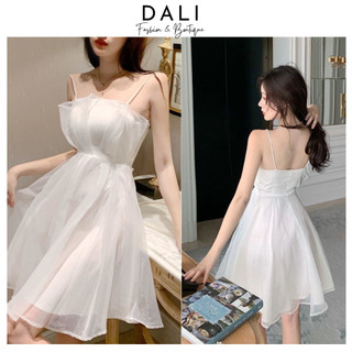 Váy Voan Xếp Li Bánh Bèo 2 Lớp Bánh Bèo Có Sẵn Đệm Ngực, Đầm Thiết Kế Tiểu Thư