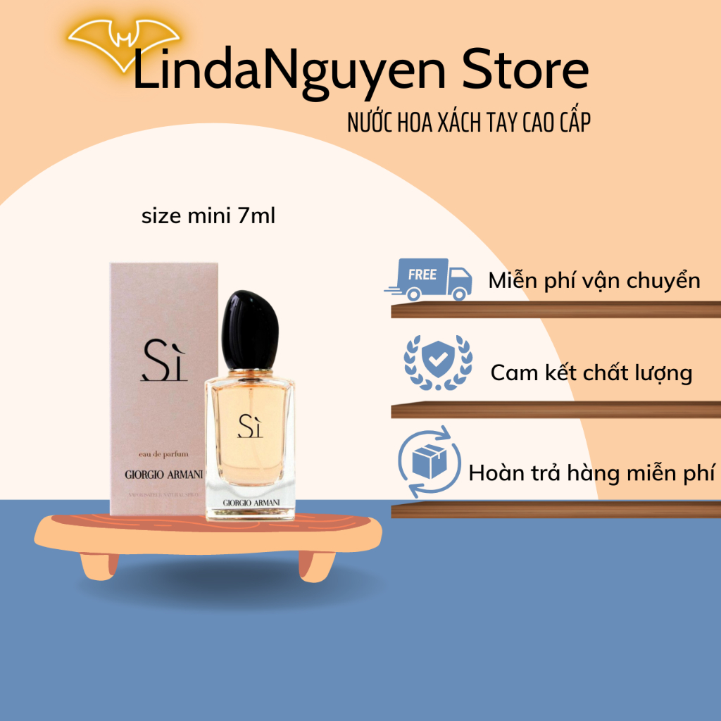 NƯỚC HOA MINI Sì EDP GIORGIO ARMANI 7ml, Nước hoa nhỏ gọn tiện lợi