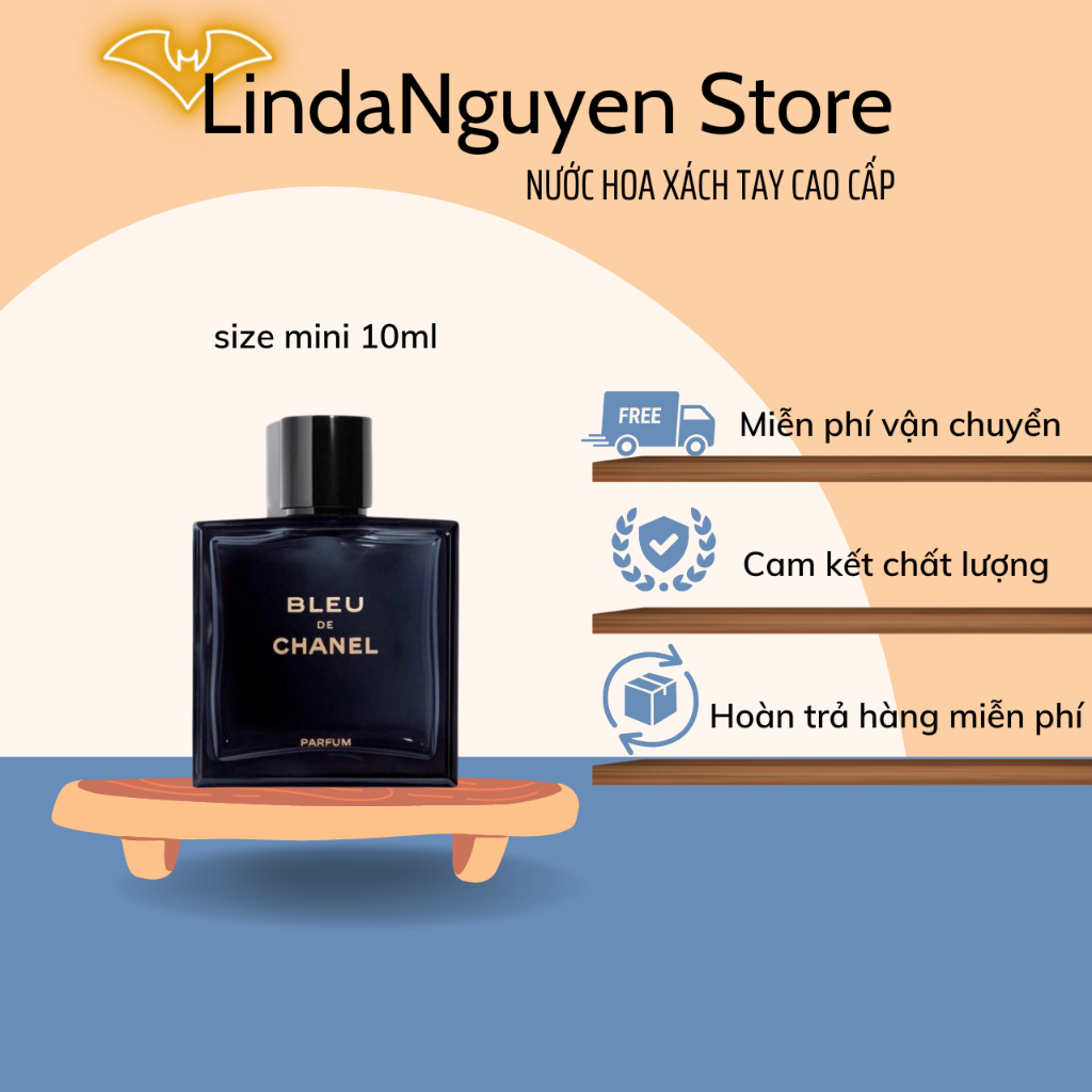Nước hoa Chanel Bleu mini 10ml, nước hoa nam nhỏ gọn tiện lợi