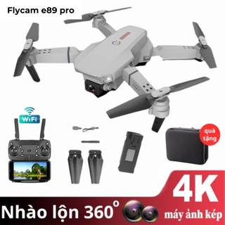 Flycam E89 Mini giá Rẻ Có Điều Khiển Từ Xa Drone 4K , 2 Camera 4K, Pin 1800mah ( Tặng Túi Đựng)