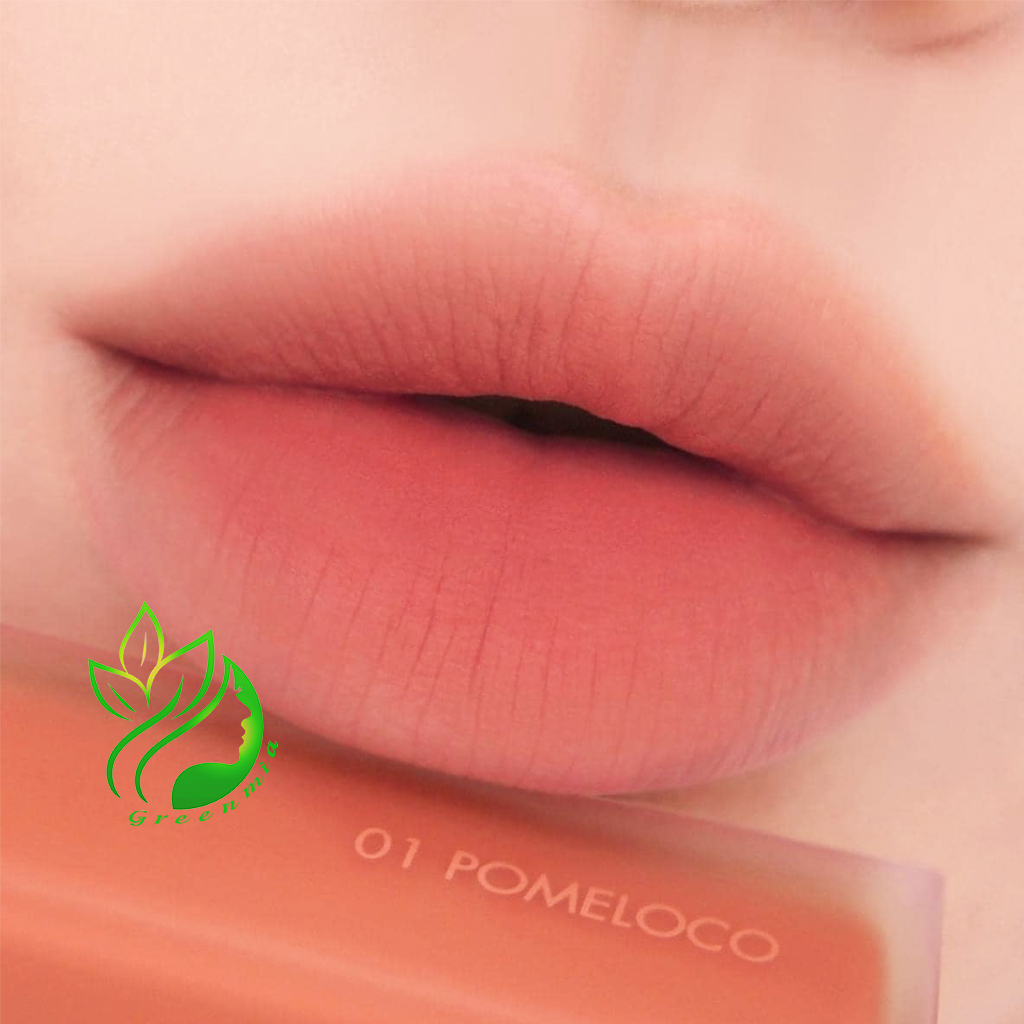 Son Romand Kem Lì Vỏ Vuông Blur Fudge Tint Màu 01 Pomeloco Cam San Hô 5g