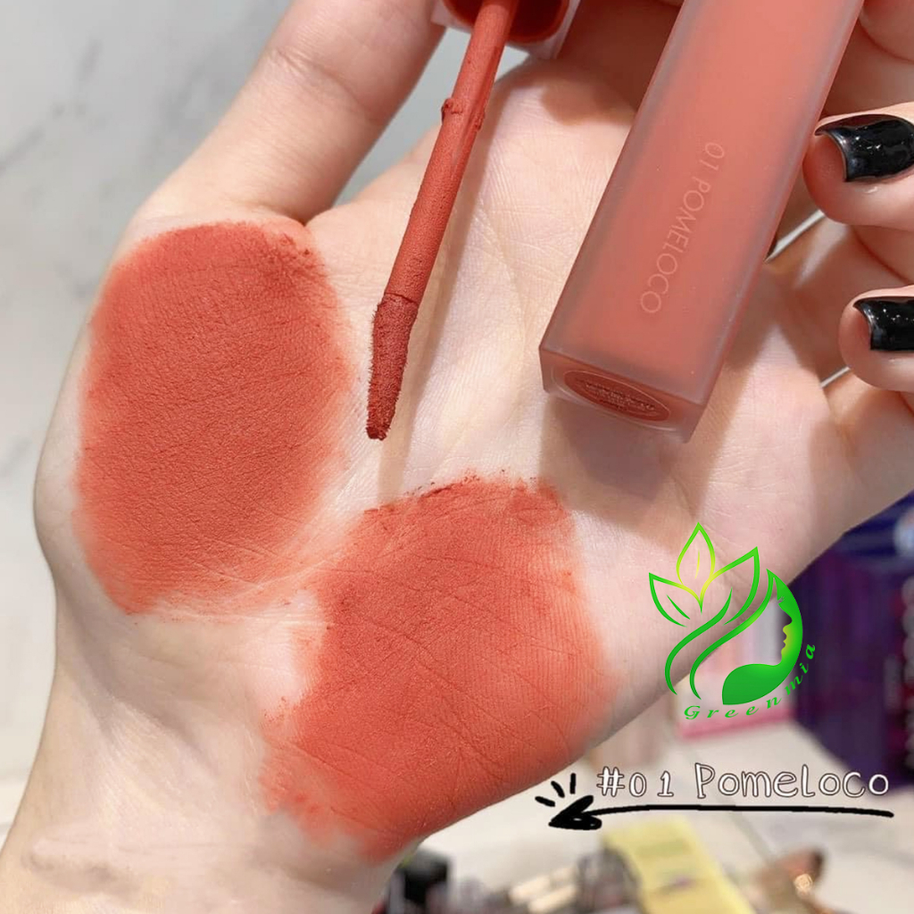 Son Romand Kem Lì Vỏ Vuông Blur Fudge Tint Màu 01 Pomeloco Cam San Hô 5g