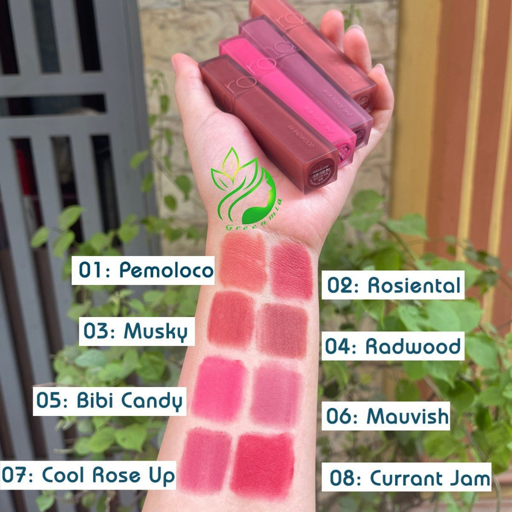 Son Romand Kem Lì Vỏ Vuông Blur Fudge Tint Màu 01 Pomeloco Cam San Hô 5g