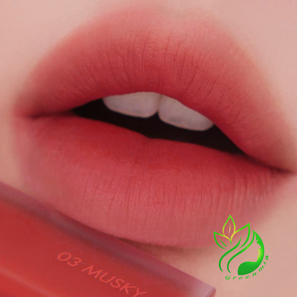 Son Romand Kem Lì Vỏ Vuông Blur Fudge Tint Màu 03 Musky Cam Đỏ Gạch 5g