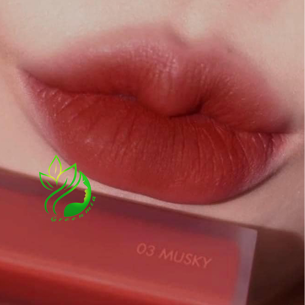 Son Romand Kem Lì Vỏ Vuông Blur Fudge Tint Màu 03 Musky Cam Đỏ Gạch 5g