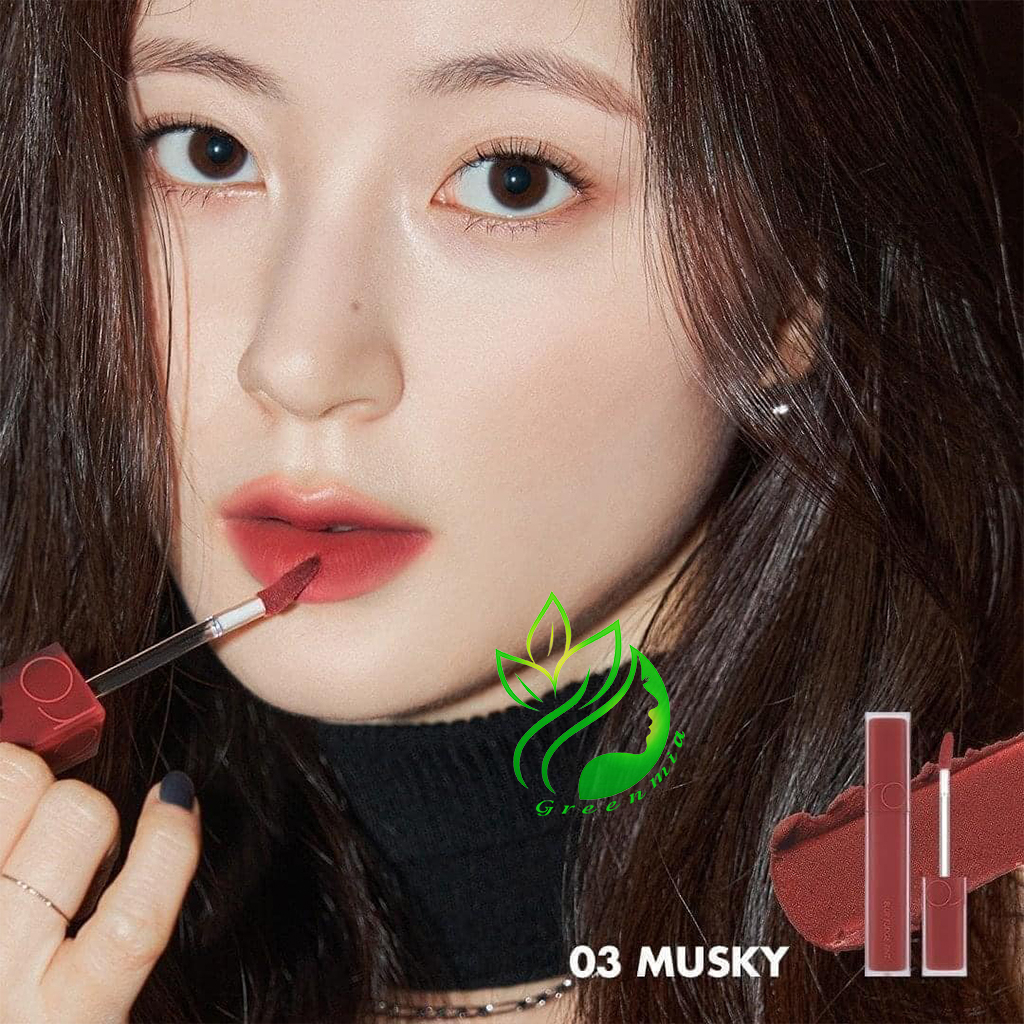 Son Romand Kem Lì Vỏ Vuông Blur Fudge Tint Màu 03 Musky Cam Đỏ Gạch 5g