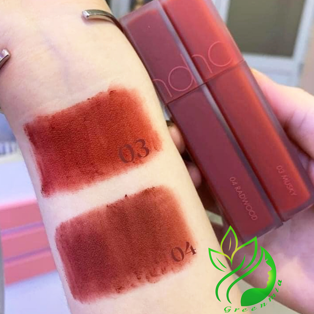 Son Romand Kem Lì Vỏ Vuông Blur Fudge Tint Màu 03 Musky Cam Đỏ Gạch 5g