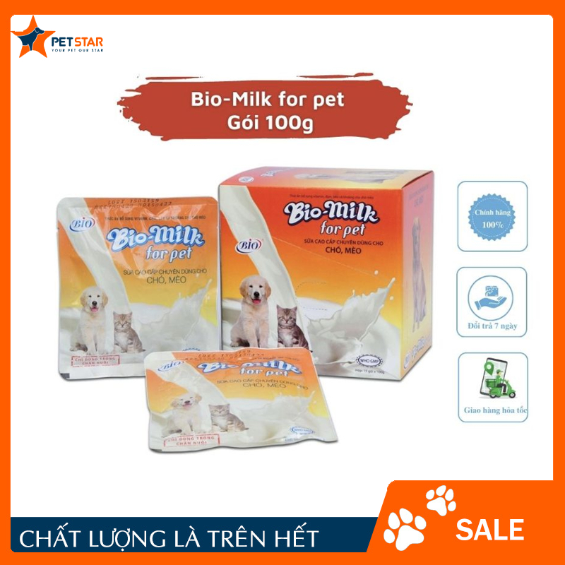 Sữa Bột BIO cho Chó Mèo ( Gói 100g)