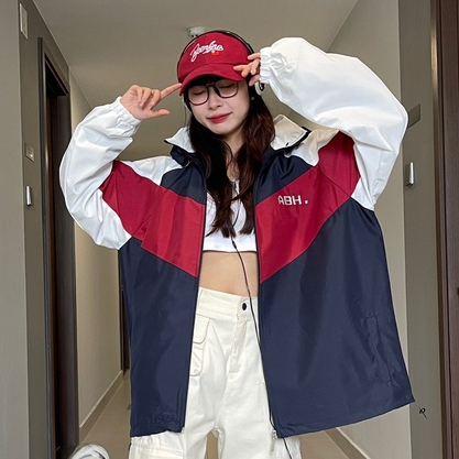 AB HOUSE - Áo khoác Jacket dù RED BLUE nam nữ