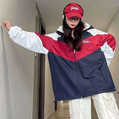 AB HOUSE - Áo khoác Jacket dù RED BLUE nam nữ