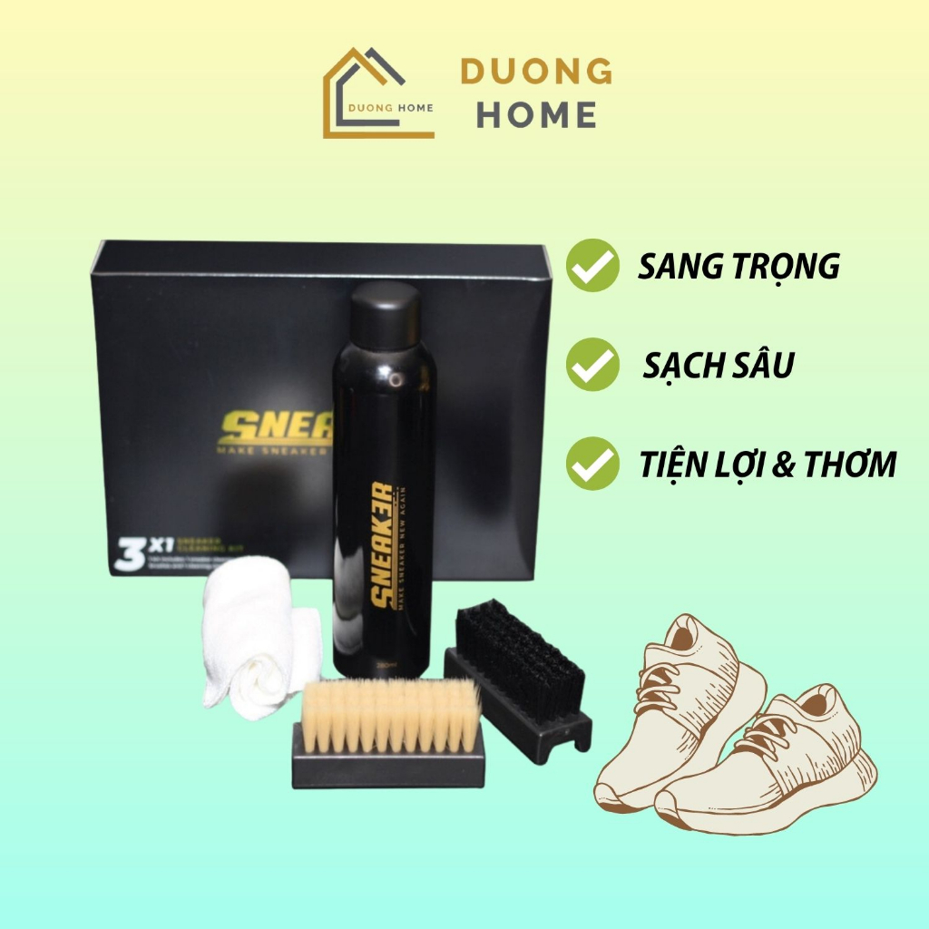 Combo Vệ Sinh Giày Sneaker Chuyên Sâu SNEAK3R, Bộ Vệ Sinh Làm Sạch Giày Thể Thao Cao Cấp DUONGHOME