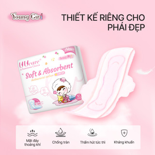 Combo 4 góiBăng Vệ Sinh UUcare Young Girl Kháng Khuẩn 24cm 16 Miếng Siêu