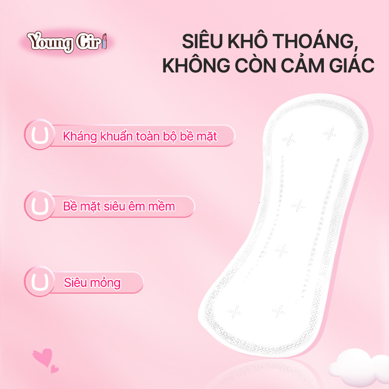 Băng Vệ Sinh UUcare Young Girl Hàng Ngày 18cm 20 Miếng/Gói Dài Hơn và Rộng Hơn