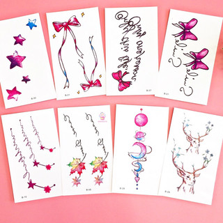 TATOO-HÌNH XĂM DÁN MINI NHIỀU MẪU (MÃ B,C ): HOA LÁ, THÚ
