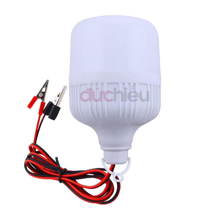 Bóng đèn LED kẹp bình 12v 30w, bóng đèn dùng bình ắc quy