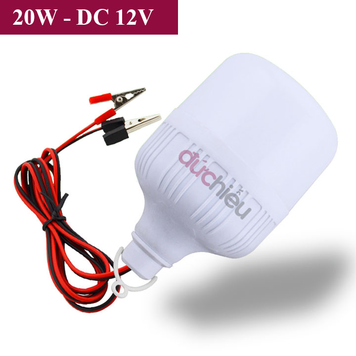 Bóng đèn LED kẹp bình 12v 30w, bóng đèn dùng bình ắc quy