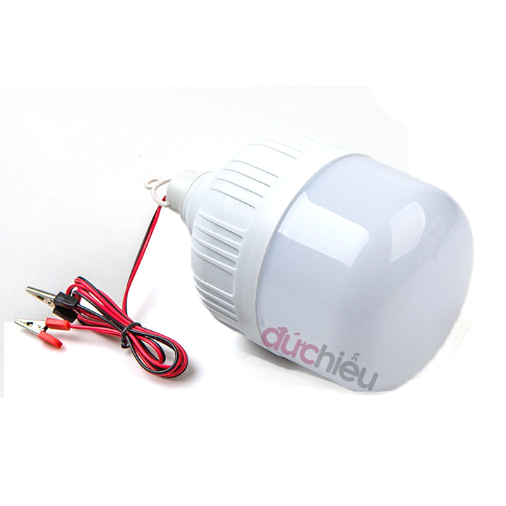 Bóng đèn LED kẹp bình 12v 30w, bóng đèn dùng bình ắc quy