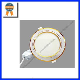 Đèn led âm trần 9w 12w viền vàng nanoco ndl096g90/ndl126g110