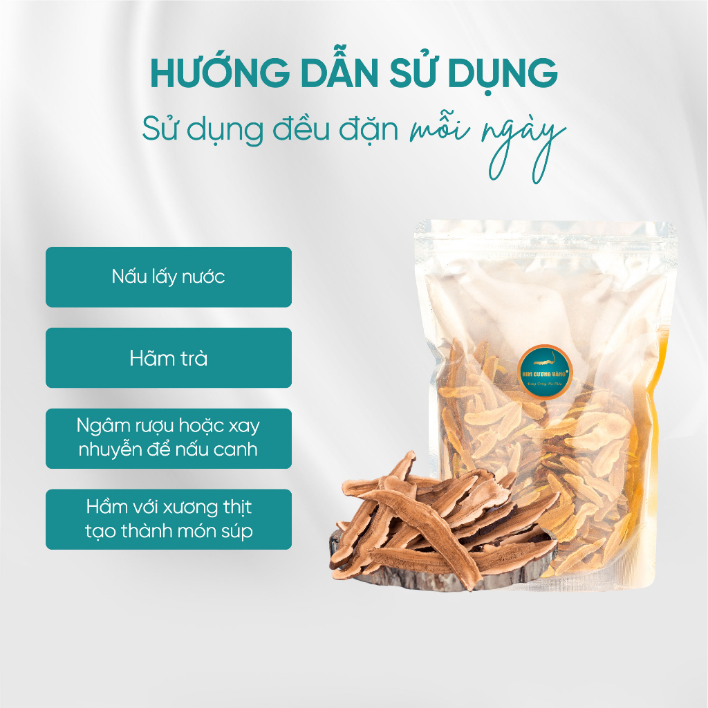 Combo 2 Hộp Nấm Linh Chi Non Kim Cương Vàng Loại Thái Lát (250g/Hộp)