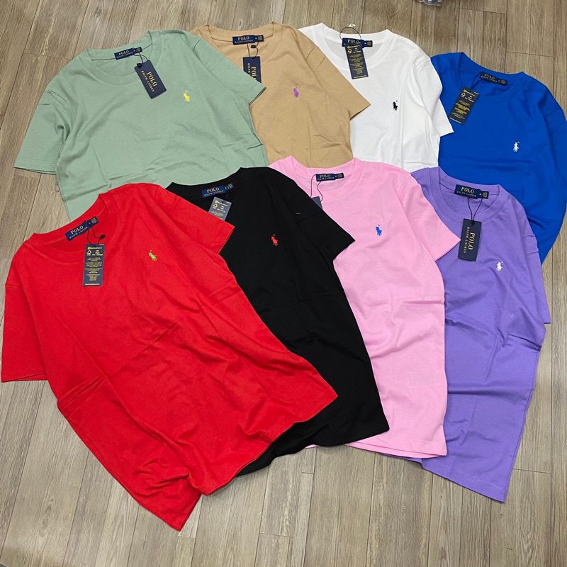 Áo Thun Basic Tee Trơn Thêu Po Lo XUẤT XỊN- MÓM STORE