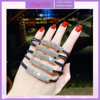 Dây cột tóc đính đá lấp lánh phong cách hàn quốc thời trang cho nữ
