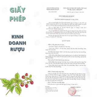 Rượu Phúc Bồn Tử (Mâm xôi ) organic