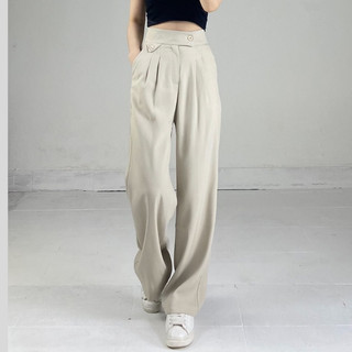 Quần culottes vải ruby cạp lệch hàng cao cấp Quansuongcaptuitamgiac255
