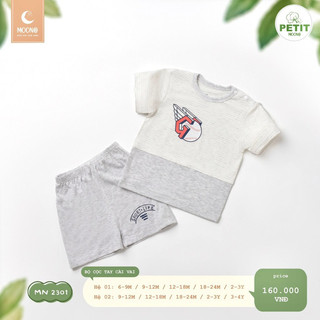 Bộ Cộc Tay Cài Vai Petit [MOON@]