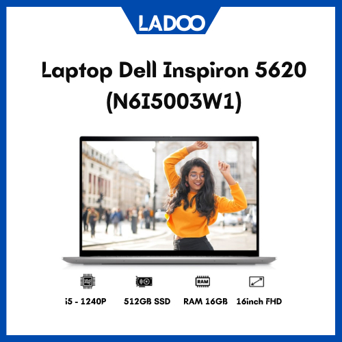 Laptop Dell Inspiron 5620 / Silver/ Intel Core i5 - 1240P / RAM 16GB / 512GB SSD