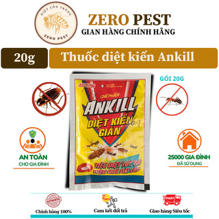 Thuốc diệt kiến sinh học ankill 20g, thuốc diệt kiến gián sinh học ankill 20g, hiệu quả 100%