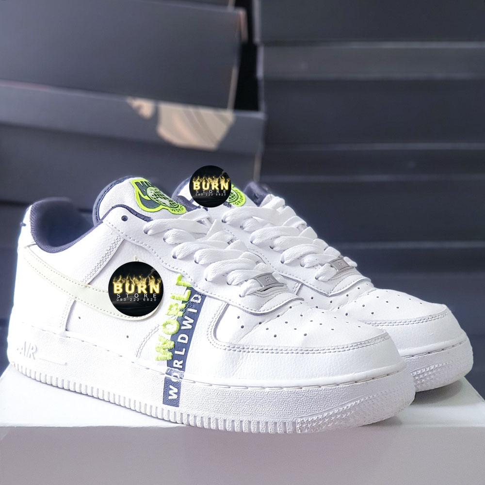 Giày Air Force 1 Low Worldwide White Volt, size 40-41, real 2hand