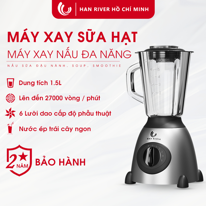 HAN RIVER Máy làm sữa hạt xay ép đa năng - Hàng chính hãng