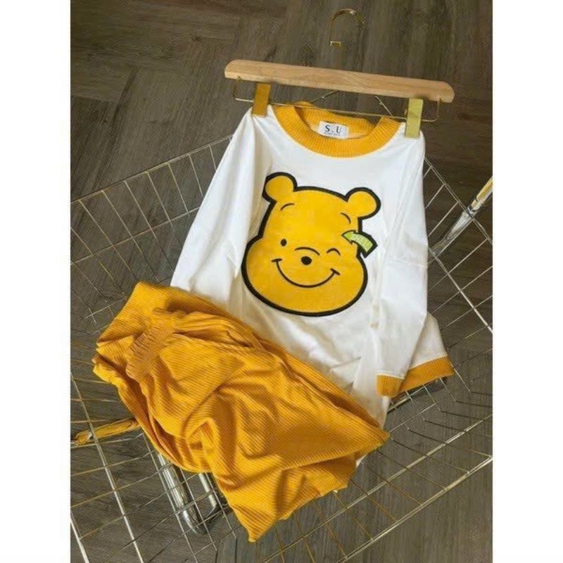 Set Áo Thêu Hình + Quần Suông Trơn