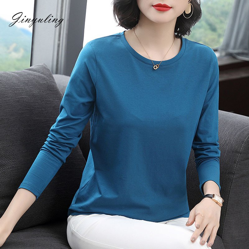 Áo Phông Dài Tay Cổ Tròn , Dáng Xuông, Vải Cotton Co Dãn Siêu Đẹp Siêu Mềm  APCT