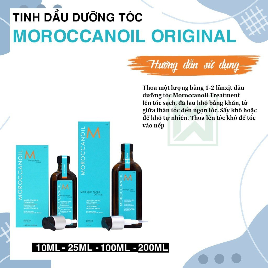 Tinh dầu dưỡng tóc Moroccanoil Treatment Original 10ML - 15ML - 25ML - 100ML - 125ML - 200ML