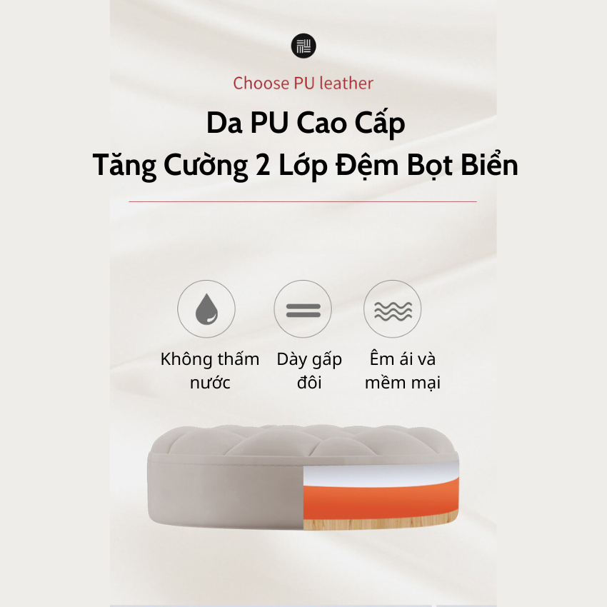 Ghế Xoay Chuyên Dụng Thẩm Mỹ Viện, Spa, Makeup, Cắt Tóc, Ghế Ngồi Đệm Da Cao Cấp