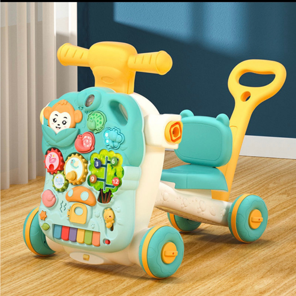 Xe tập đi, xe chòi chân, bàn nhạc đa năng 5 in1 cao cấp ( xe chòi chân,bàn nhạc,xe đẩy ,tập đi.