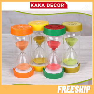 Đồng hồ cát kiểu trái cây 1/3/5/10/15/30 phút mini, đồng hồ hẹn giờ đếm ngược trang trí để bàn cute dễ thương