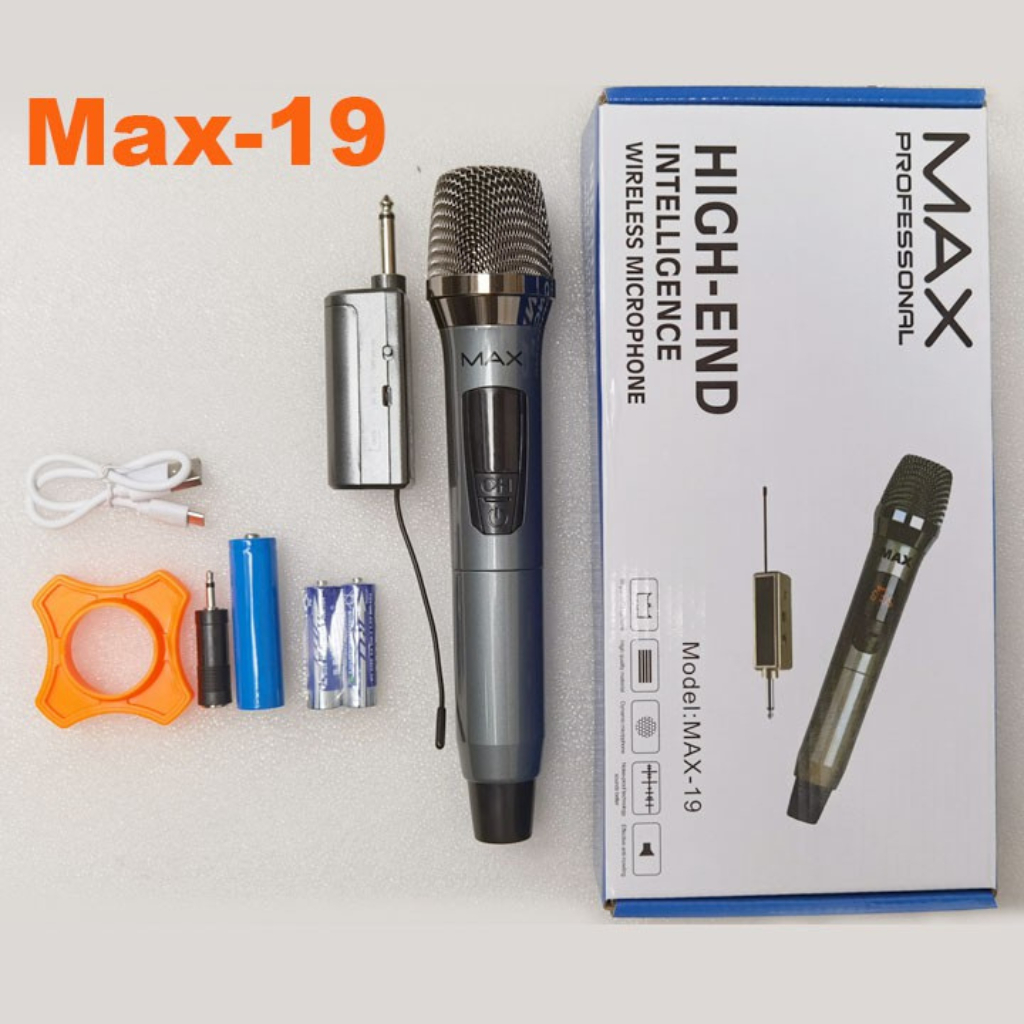 Micro không dây đa năng tlc max19 sóng mạnh, hút âm tốt sử dụng hay, độ nhạy cao