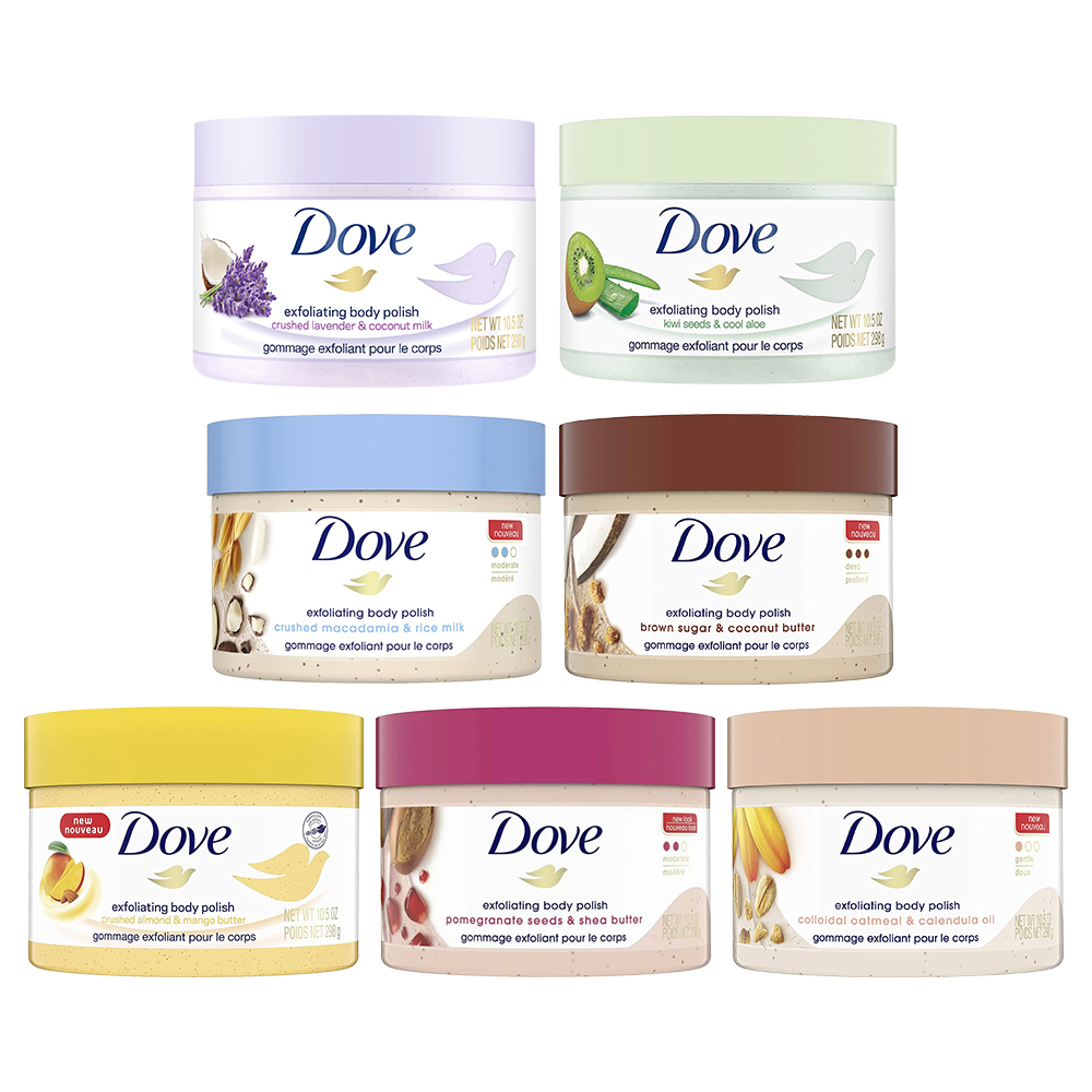 Tẩy Tế Bào Chết Dove Bản Mỹ MACCA, Lựu Đỏ 298gr Exfoliating Body - Chăm Sóc Da, Giúp Da Sáng Mịn