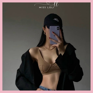 Áo Bralette Trơn Dáng Basic Có Sẵn Mút