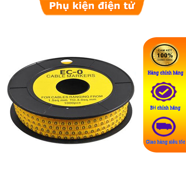 Vòng đánh số dây mạng cao su cat5,cat6 E2 ( bộ 5000 số)