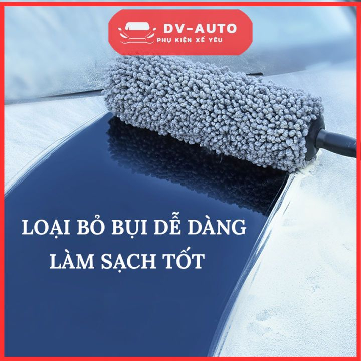 Chổi lau xe chuyên dụng thiết kế tròn, dẹt đủ mẫu với sợi microfiber siêu thấm hút by DV AUTO