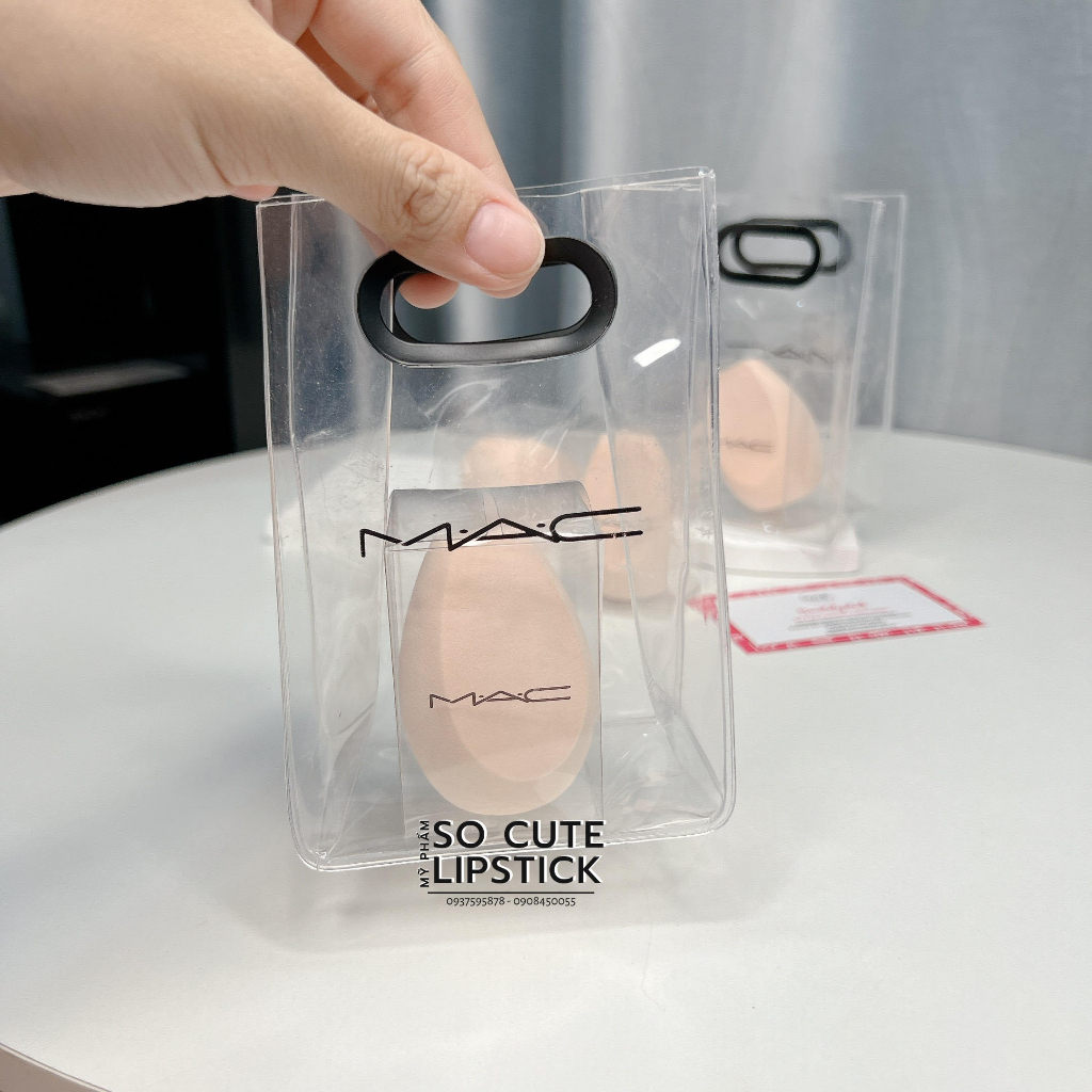 Mút Trang Điểm M.A.C Hồng Kèm Túi Trong