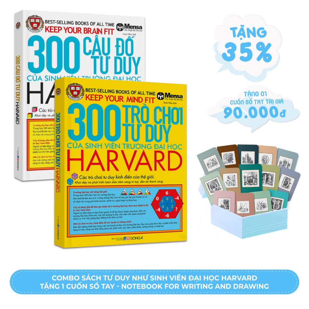 Combo sách Tư Duy Của Sinh Viên Trường Đại Học Harvard (tặng kèm sổ tay trị giá 90.000đ) - Đông A