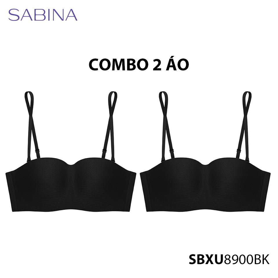 Combo 2 Áo Lót Không Gọng Mút Mỏng Vừa Cup Ngang Dây Lưng Không Viền May Màu Trơn Pretty Perfect By Sabina SBXU8900