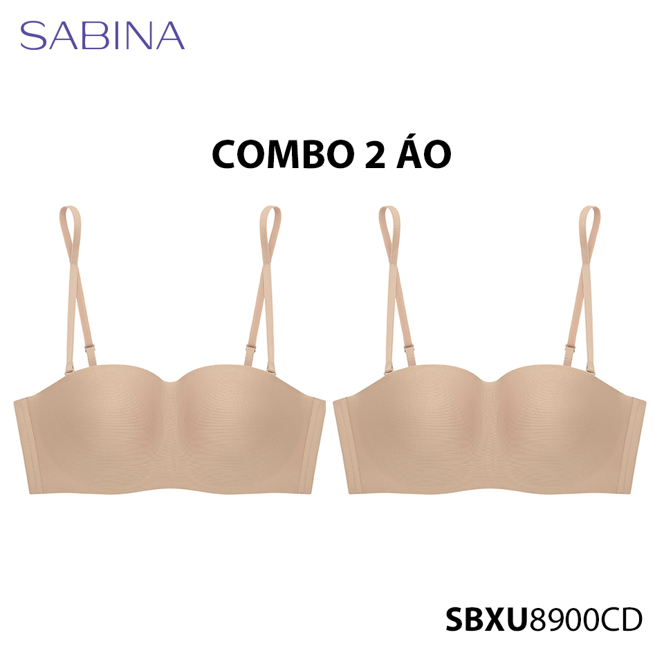 Combo 2 Áo Lót Không Gọng Mút Mỏng Vừa Cup Ngang Dây Lưng Không Viền May Màu Trơn Pretty Perfect By Sabina SBXU8900