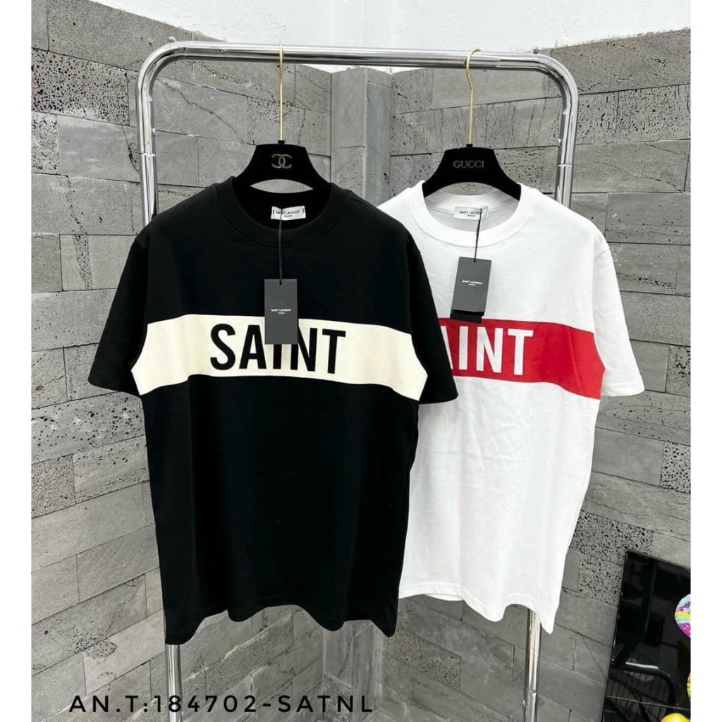 Áo Phông In Chữ SAINT , Áo Thun Nam Tay Lỡ Unisex Form Rộng Cao Cấp 100% Thấm Hút Mồ Hôi Hot Trend 2023