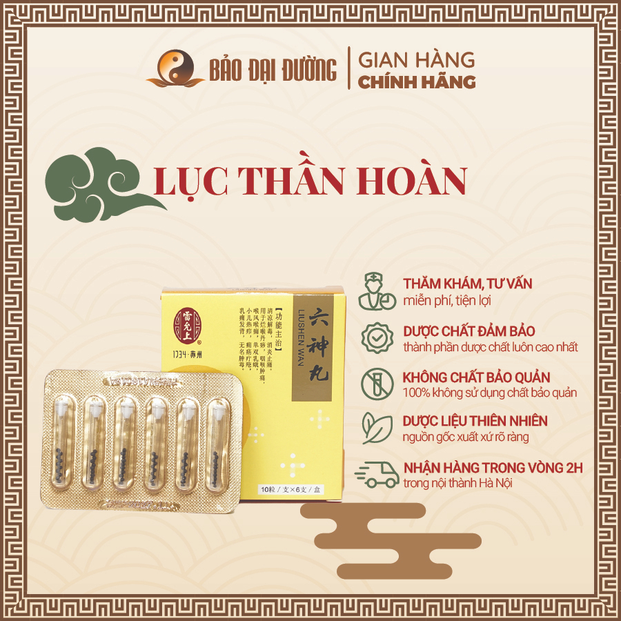 Lục Thần Hoàn Tô Châu Giúp Thanh Nhiệt Hỗ Trợ Tiêu Hóa Hộp 60 viên